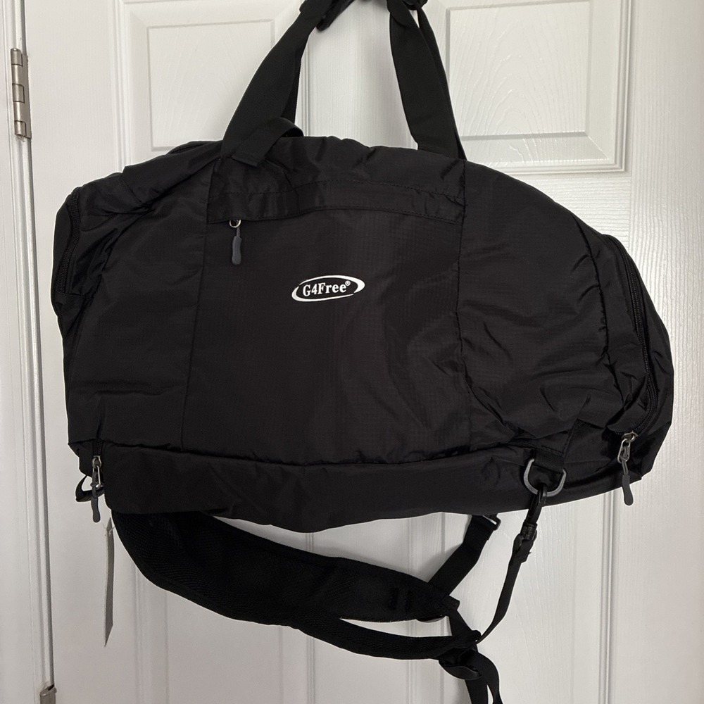 G4Free 40L 3-Way Duffle Bag Backpack for Men/Women Medium Black (NEW W/ TAGS)
